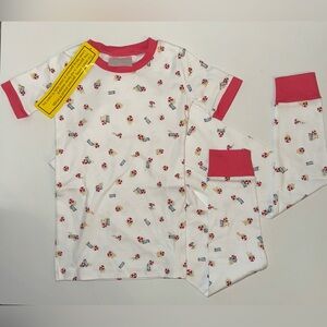 LAKE Pajamas Girls Short Sleeve Pants Set 100% Pima Cotton Size 5